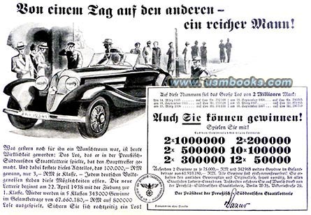 1938 Nazi lottery advertising 