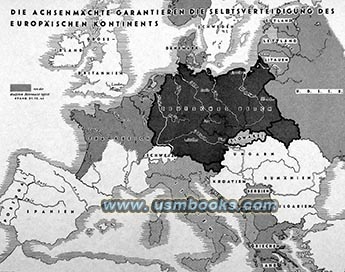 European continent map including Germany