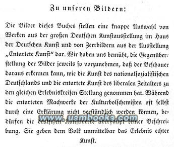 Nationalsozialistisches Pamphlet gegen die Entartete Kunst mit Gegenüberstellung von Deutschen Kunstwerken aus der grossen Deutschen Kunstausstellung im Haus der Kunst in Muenchen