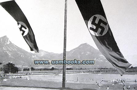 Nazi swastika banners