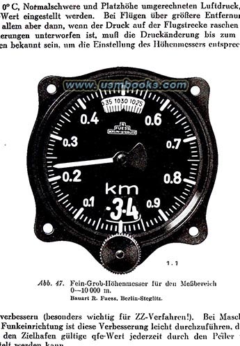 Luftwaffe pilot altimeter