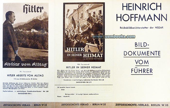 Heinrich Hoffmann Hitler photo book catalog and order form 1938