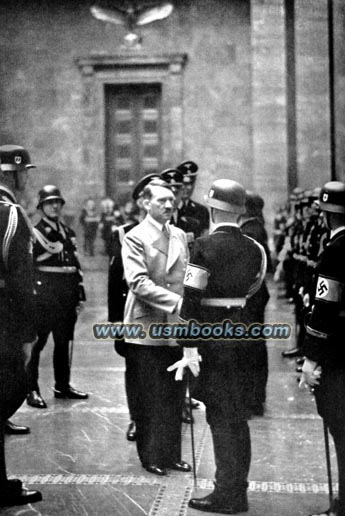 Sepp Dietrich, Adolf Hitler in the Reichschancellery Mosaic Hall