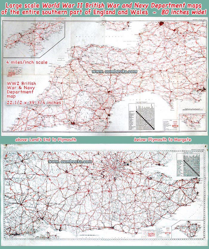 British War and Navy Department WW2 maps