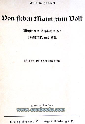 Von Sieben Mann Zum Volk Illustrierte Geschichte der NSDAP und SA, Wilhelm Fanderl