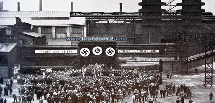 Nazi swastika banners