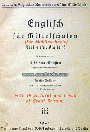 1942 Nazi school book Englisch fr Mittelschulen