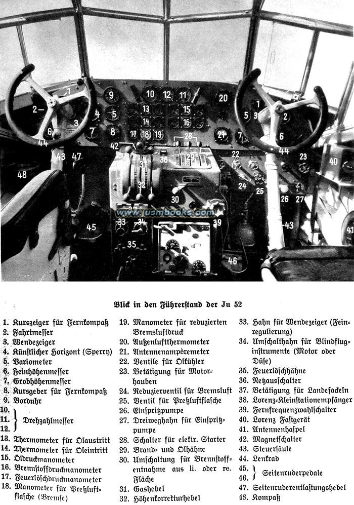 Nazi Ju 52 cockpit